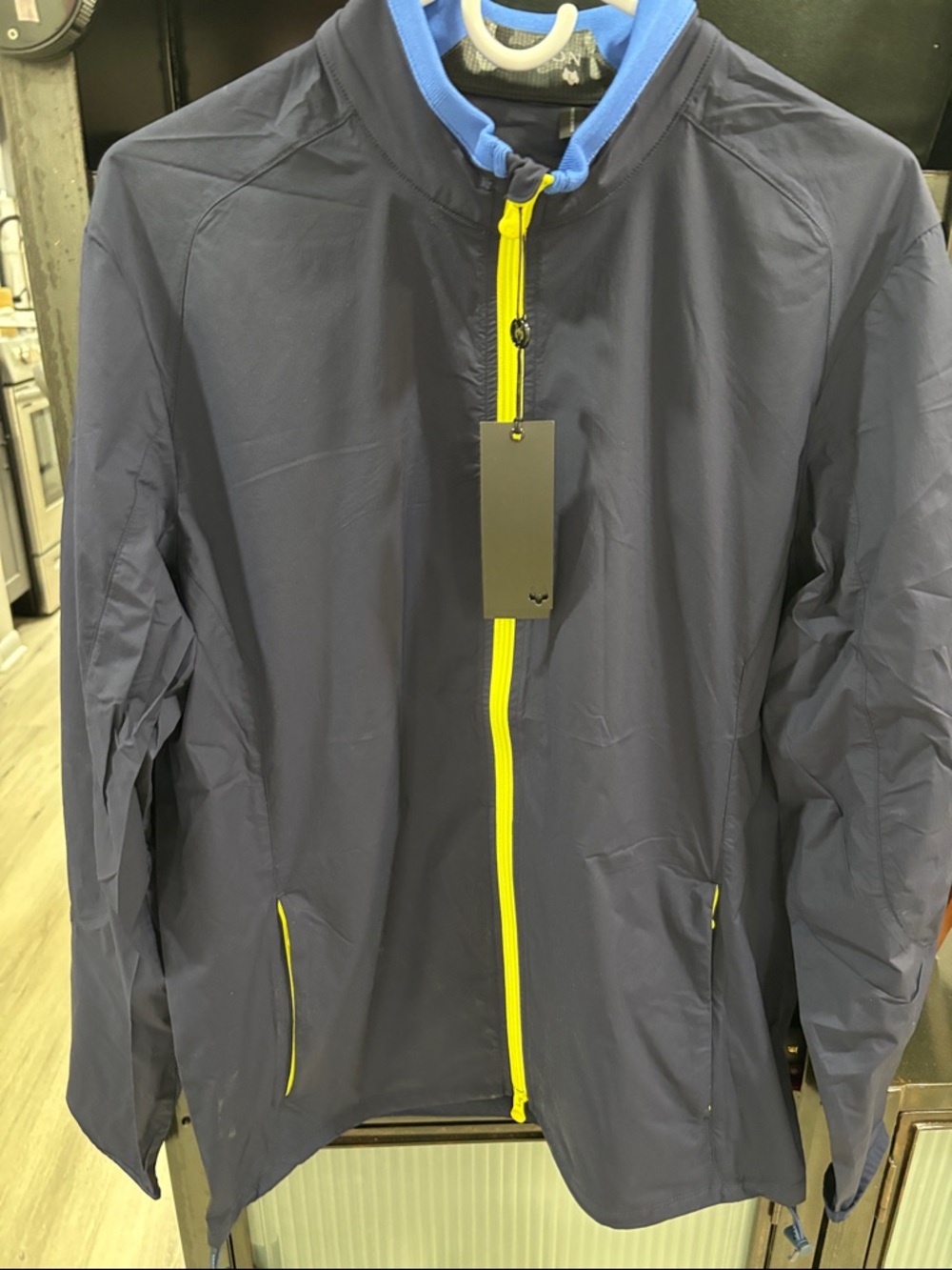 Greyson Trailwolf Jacket L Maltese Blue MFA22068 Golf Preppy NWT